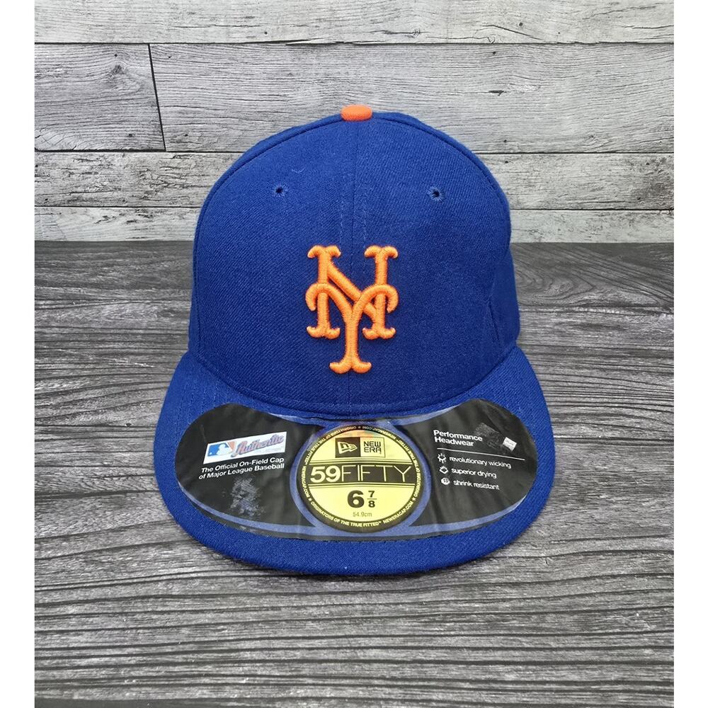 New York Mets New Era 59FIFTY Authentic On-Field Fitted Hat - Size 6 7/8 (NWT)